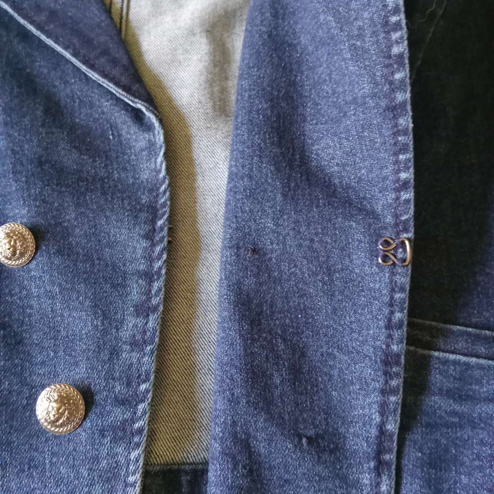 Sofia by Sofia Vergara Dark Blue Jean Jacket - Picture 10 of 11